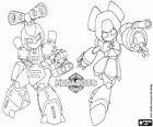 Metabee a Brass, Medabots, patřící do Ikki a Erika