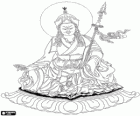 Buddha Padmasambhava, zakladatel školy Ňingma tibetského buddhismu. Guru Rinpoche