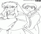 InuYasha a Miroku, buddhistický mnich