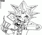 Yugi s monstry herních karet. Yu-Gi-Oh