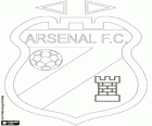 Znak Arsenal FC. Argentinský fotbalový klub nazvaný Arsenal FC