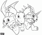 Digimon: Patamon, Agumon a Gabumon