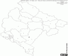 Mapa republiky Černá Hora. Na Balkánského poloostrova, ohraničený Bosně a Hercegovině, Srbsku, Albánii, Chorvatsko a Kosovo