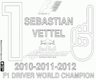 Sebastian Vettel, nejmladší mistr světa tří time F1 řidič v 2010, 2011 a 2012