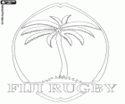 Logo národního týmu rugby Fidži, Flying Fijians. Znak, strom Palm