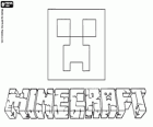 Minecraft logo s tváří Creeper