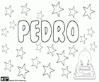 Pedro, jméno latinského původu. Odvozenými od Petrus, jeho význam je kámen. Pedro, portugalské a španělské jméno