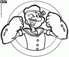 Pepek námořník muž, slavná postava z kresleného seriálu. Postava Popeye byl vytvořen ES Segar a nejprve publikoval v roce 1929