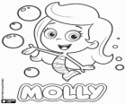 Molly malá mořská víla, vůdce skupiny Bubble Guppies