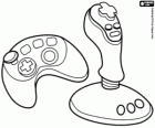 Ovládací prvky pro video hry: gamepad a joystick. Herní zařízení
