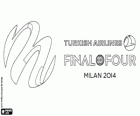 Basketbalové Euroligy poslední čtyři 2014 loga Milan