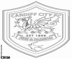 Státní znak Cardiff City F.C., fotbalový klub z Cardiffu, velšský city. The Bluebirds