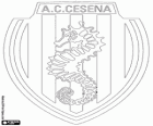 Emblém AC Cesena. Fotbalový klub z Cesena, město v Emilia-Romagna