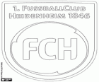 Logo 1. FC Heidenheim. Fotbalový klub Heidenheim Brenzu, město Bádensko-Württembersko