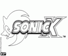 Logo Sonic X, anime seriálu pro televizní pořady na Sonic The Hedgehog video her