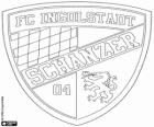 Státní znak FC Ingolstadt 04. Fotbalový klub Ingolstad, město v Bavorsku