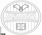 Logo Hellas Verona. Fotbalový klub z Verony, města Veneto