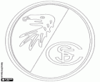 Logo SC Freiburg. Sportovní klub z Freiburg im Breisgau, město Baden - Württemberg