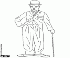 Charlot, slavná postava vytvořená Charles Chaplin v roce 1914