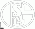 Logo FC Schalke 04. Sportovní klub z Gelsenkirchenu, město v Severním Porýní-Vestfálsku