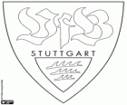 Státní znak VfB Stuttgart. Sportovní klub od Stuttgartu ve spolkové zemi Bádensko-Württembersko