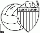 Logo Catania Calcio. Fotbalový klub z města Catanie na Sicílii