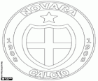 Odznak Novara Calcio. Fotbalový klub sídlící v Novara, město Piemont