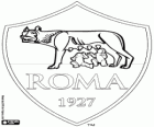 Logo AS Roma. Fotbalový klub z města Řím, Lazio