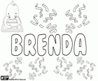 Brenda, jméno nejasného původu. Mohlo by to být ženská podoba severské jméno Brand, což znamená meč