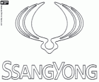 Logo SsangYong, automobily značky, Jižní Korea