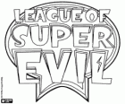 Původní logo League of Super Evil v angličtině. Liga Super zla