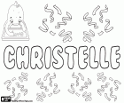 Christelle, francouzská varianta Christine, Kristina. Jméno latinského původu, odvozené z Christinus, jeho význam je následovník Krista