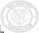 Logo New York City FC, MLS je profesionální fotbalový klub v New Yorku