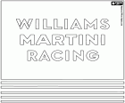 Logo týmu Formule 1 Williams Martini Racing
