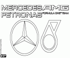 Logo AMG Mercedes Petronas F1 Team, tým Formule 1