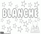 Blanche, jméno pro děvče germánského původu. Odvozeno od germánských Blank, jeho význam je bílé a čistý
