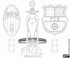 Juventus vs Barcelona. Finále UEFA Champions League 2014-2015. Olympiastadion, Olympijský stadion v Berlíně, Německo, 6 června 2015