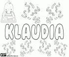 Klaudia, ženské jméno latinského původu. Varianta Claudia, pochází z latinského Claudius. Klaudia, jméno v německé, polské, slovenské a maďarské