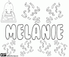 Melánie, jméno řeckého původu. Odvozeno od Melaina, jméno z řecké mytologie. Melánie, jméno v mnoha jazycích. Melanie s varianty Melania, Melany a Melanija