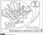 Logo FIFA mistrovství světa ve fotbale žen 2015. Mistrovství světa se hraje v Kanadě mezi červen 6 a 5 července 2015