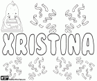 Xristina, jeden z transliteracemi řeckého jména Χριστίνα, Kristina. Mezi nejčastější víceslabičných jsou Hristina nebo Christina