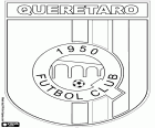 Odznak FC Queretaro, mexická fotbalový klub známý jako bílé kohouti Queretaro, Gallos Blancos de Querétaro