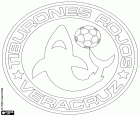 Emblém Club Deportivo Tiburones Rojos de Veracruz, červené žraloci Veracruz, mexická fotbalový klub