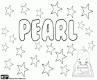 Pearl, název v angličtině pro dívku, což znamená Perla