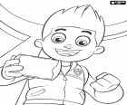 Dítě Ryder je vůdce Paw Patrol. On je kdo varuje a koordinuje psi v případě nouze