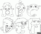 Písmena monstra od f. Monstrózní písmena A, B, C, D, E, F
