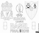 Liverpool versus Sevilla. Finále Europa League 2015-2016 na stadionu St. Jakob Park v Basileji, Švýcarsko, 18 května 2016