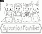 Sylvanian Families, čtyři figurky z kolekce antropomorfní zvířat. Tyto figurky jsou japonské společnosti Epoch