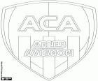 Emblém z Athlétic Club Arles-Avignon, fotbalový klub se sídlem v městech Arles a Avignon v jižní Francie