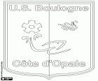 Emblém z Union Sportive de Boulogne Côte d'Opalee, US Boulogne, fotbalový klub z Boulogne-sur-Mer, městečku Pas de Calais na severu Francie